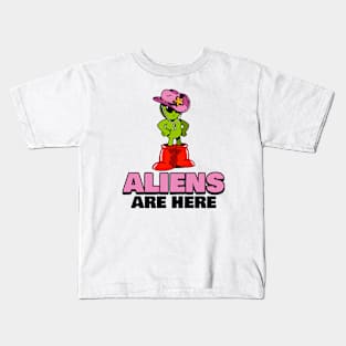 Funny Alien Aliens Meme Kids T-Shirt